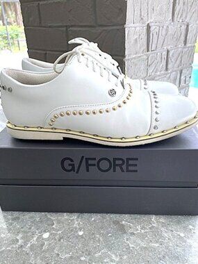 G/FORE Women's Stud Gallivanter Golf Shoe Size 8 with box White